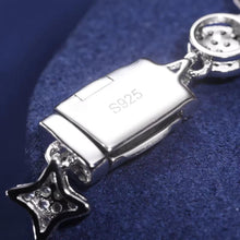 Cargar imagen en el visor de la galería, Pulsera Luna-Estrella Moissanitas-Plata Ley 925
