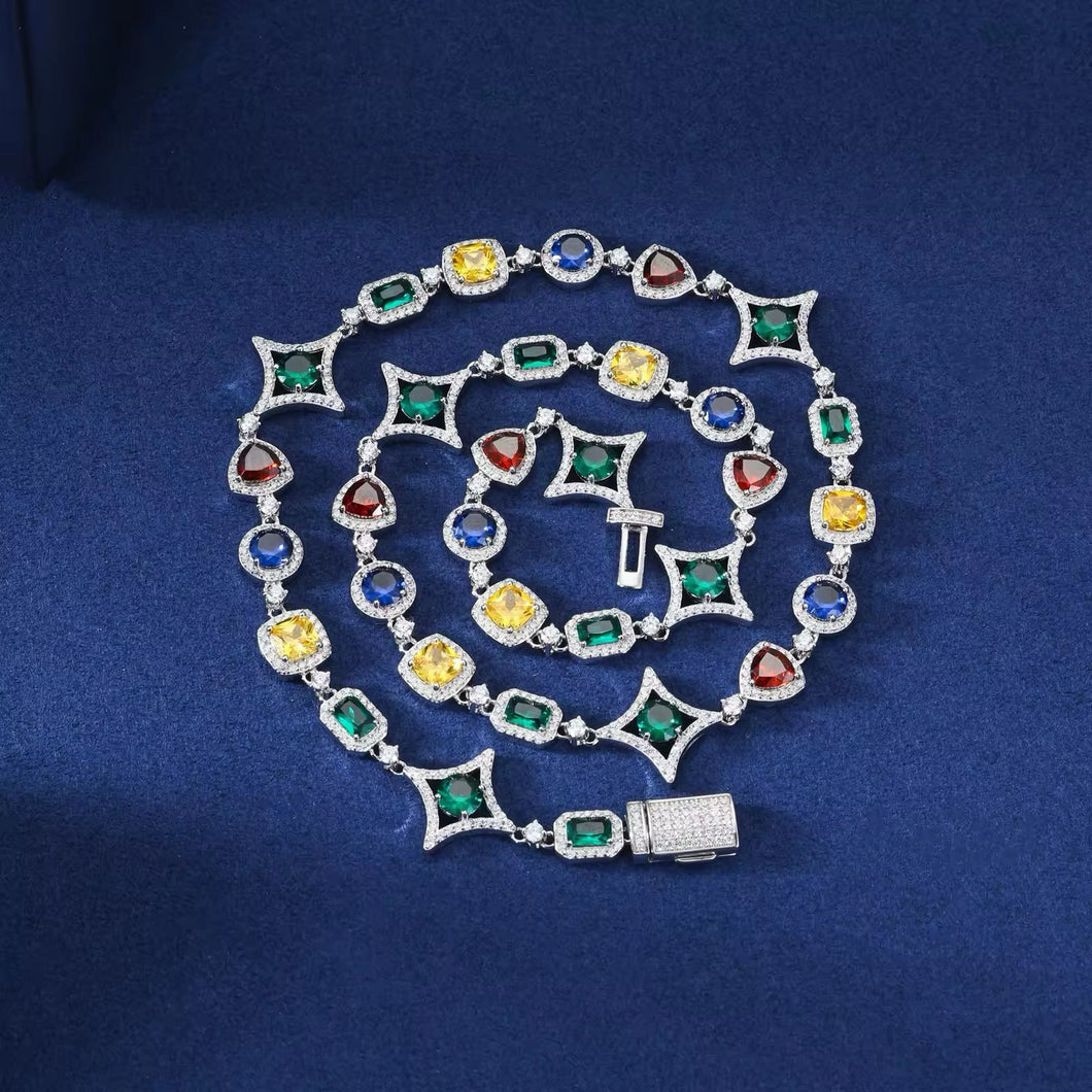 Collar 45cm Moissanitas-Plata Ley 925