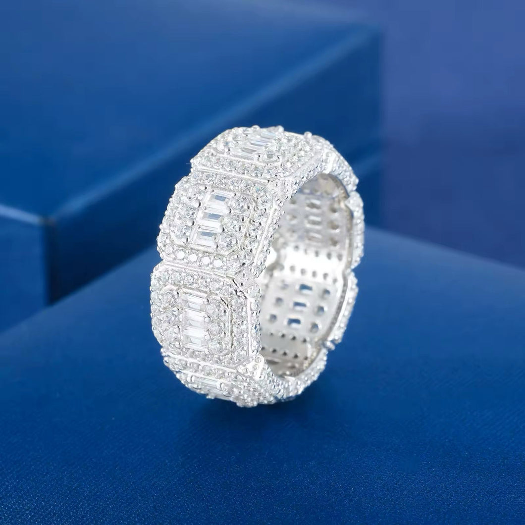 Anillo Moissanitas-Plata Ley 925