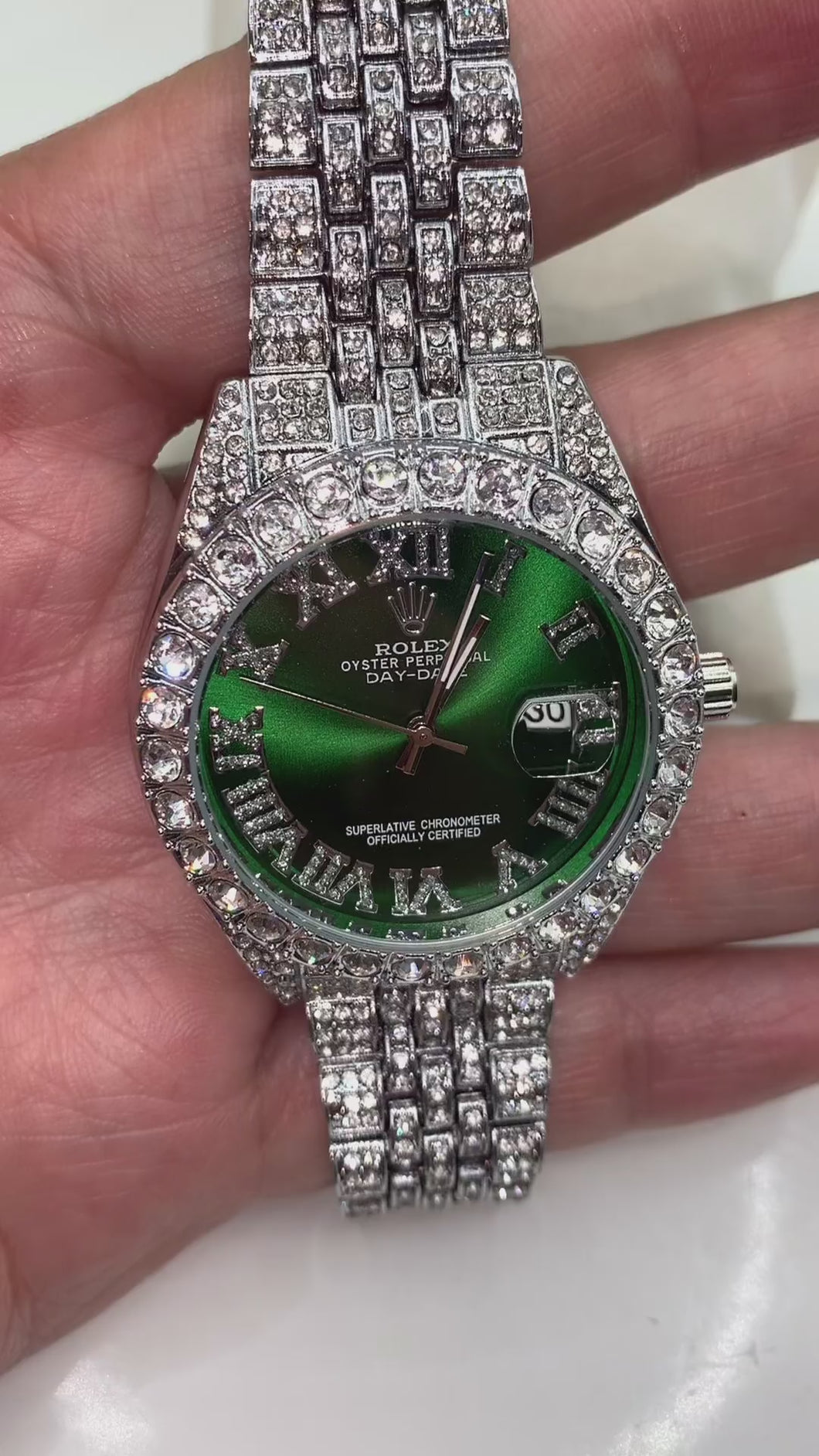 Reloj Cubano Plateado